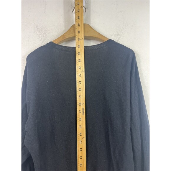 NORDSTROM OPEN EDIT Women’s V Neck Sweater Black Viscose Blend Size Medium - Picture 5 of 7